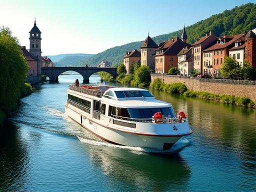 River cruise on European waterway